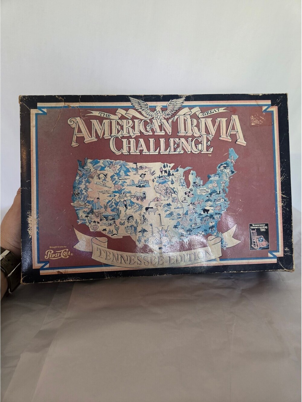 VTG 1985 Great American Trivia Challenge Tennessee Edition COMPLETE Pepsi Game